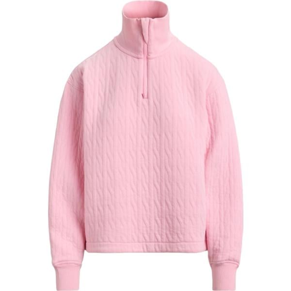 Pullover da donna in rosa chiaro con spacco con zip Rlx