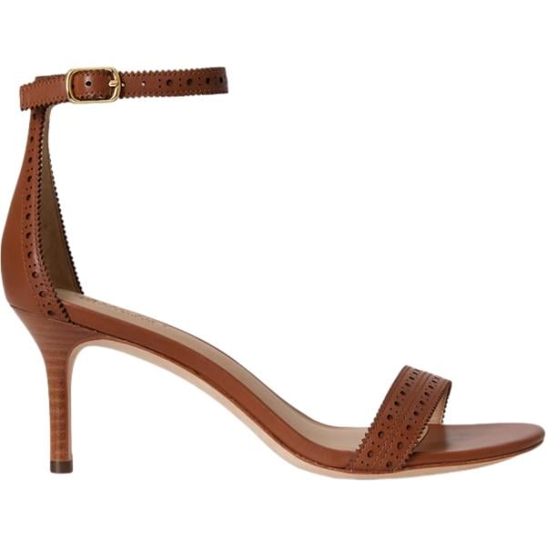 sandali in pelle Lauren marrone