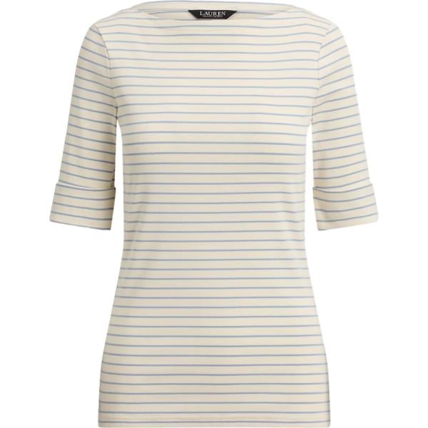 t-shirt Lauren bianco a righe