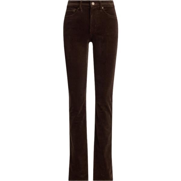 Pantaloni da donna in marrone scuro in velluto Lauren