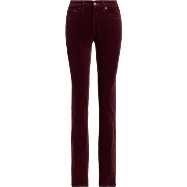 Pantaloni da donna in blu scuro in velluto Lauren