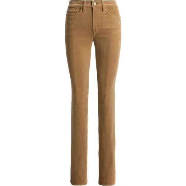 Pantaloni da donna in marrone scuro in velluto Lauren