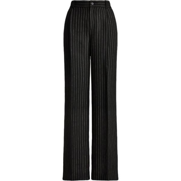 pantaloni Lauren nero a righe