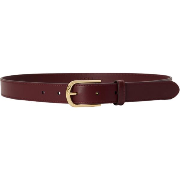 Cintura da donna in marrone scuro con fibbia in pelle Lauren