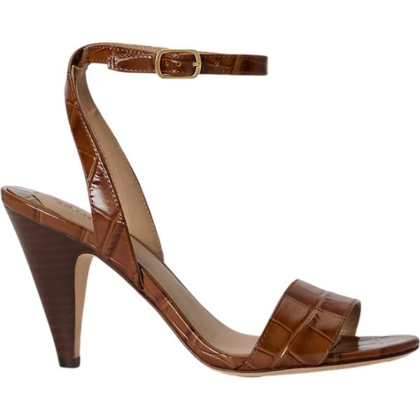sandali in pelle Lauren rosso