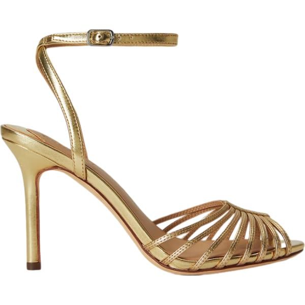 sandali in pelle Lauren marrone