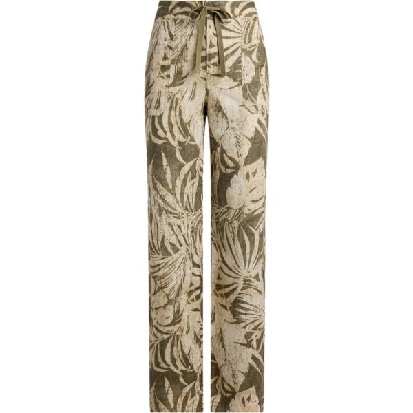 pantaloni Lauren Petite marrone con stampe