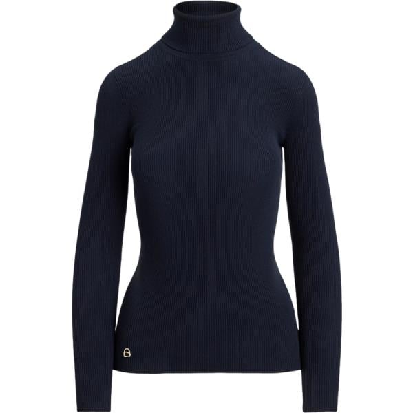T-shirt da donna in blu medio collo a dolcevita Lauren