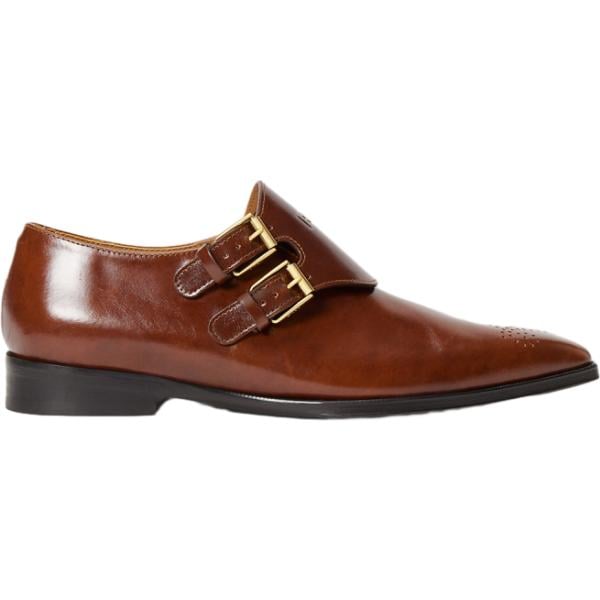 Mocassini da donna in bordeaux con fibbia in pelle Polo Ralph Lauren Polo Ralph Lauren