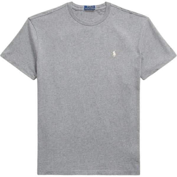 T-shirt da uomo in grigio chiaro effetto delavè in cotone Polo Ralph Lauren