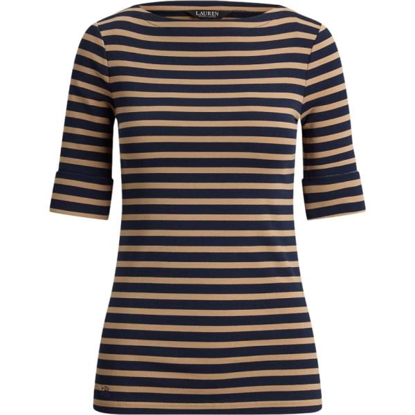 t-shirt Lauren blu a righe