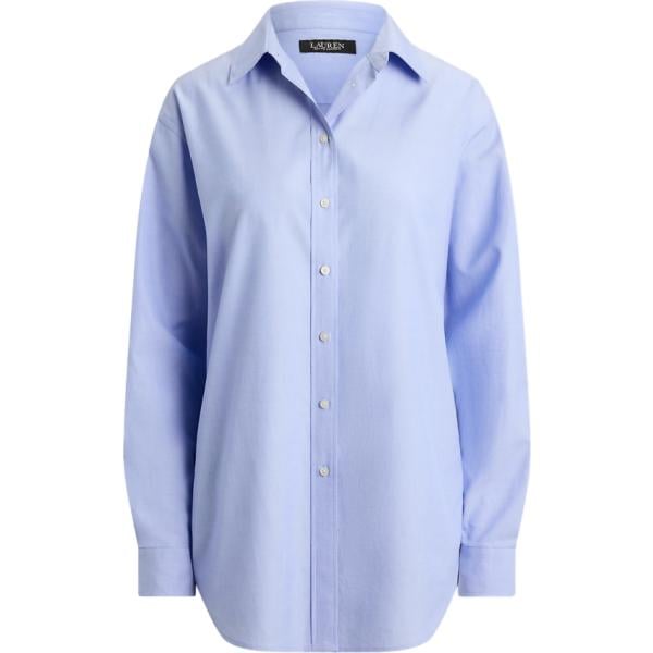 Camicia da donna in azzurro in cotone Lauren