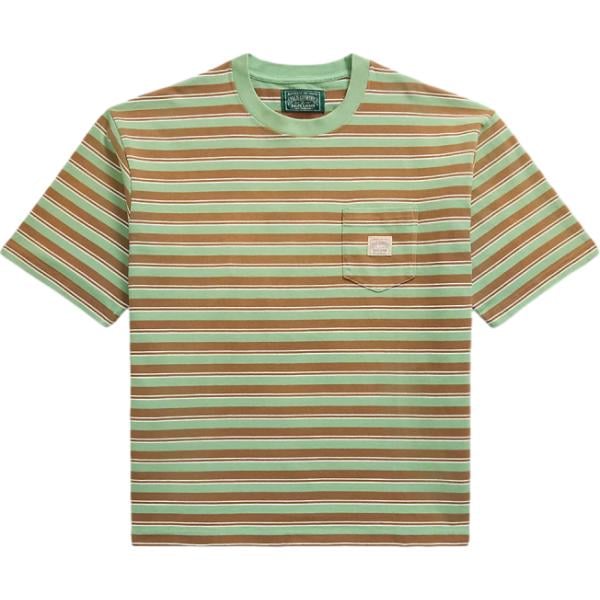 T-shirt da uomo in verde chiaro a righe Polo Ralph Lauren