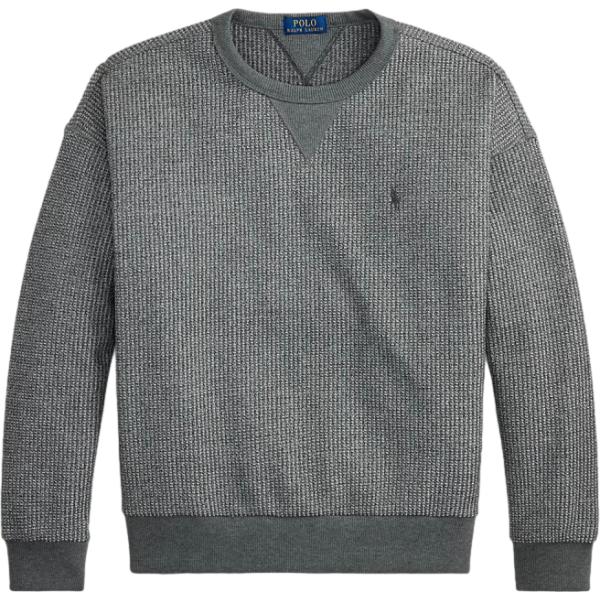 Felpa da uomo in grigio scuro in pile Polo Ralph Lauren