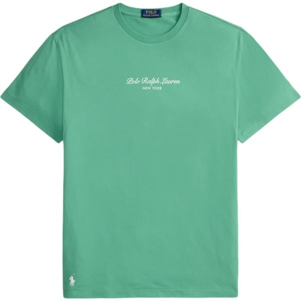 T-shirt da uomo in verde chiaro in cotone Polo Ralph Lauren