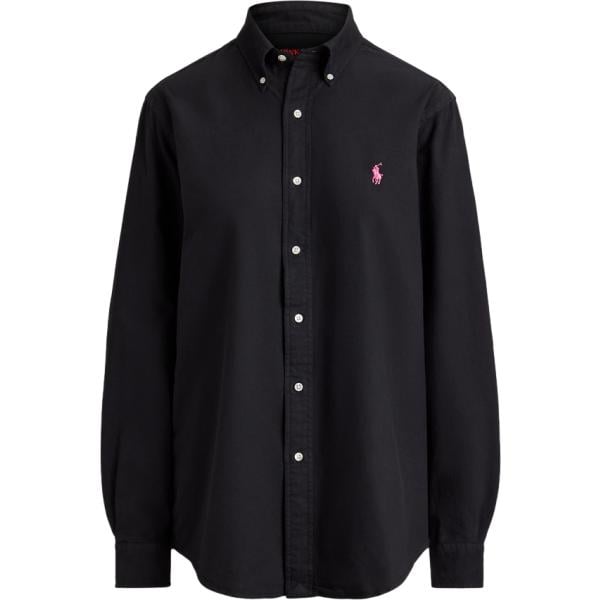 Camicia da donna in nero pece in cotone Polo Ralph Lauren