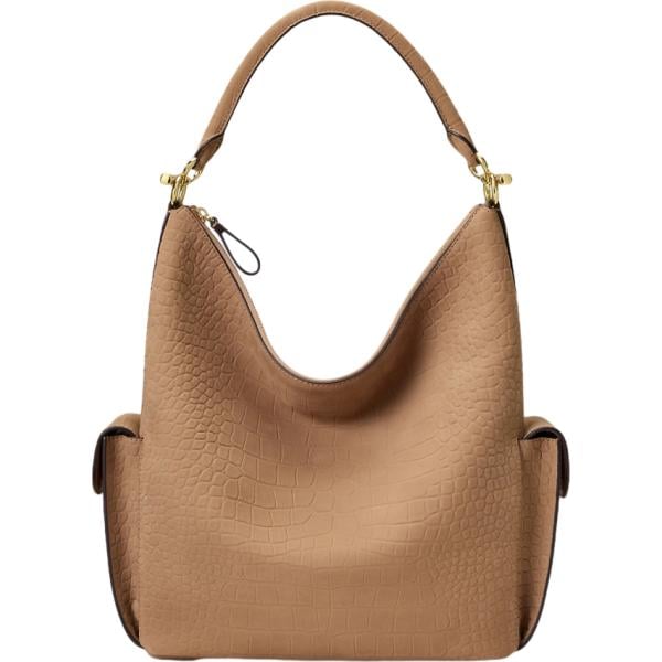 Borsa a spalla da donna in marrone chiaro Lauren