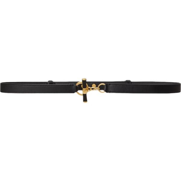 Cintura da donna in nero pece in pelle Lauren Lauren