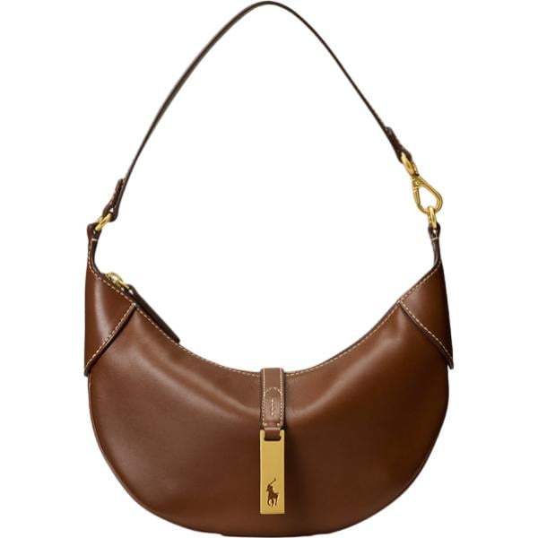 borse a spalla Polo Ralph Lauren marrone