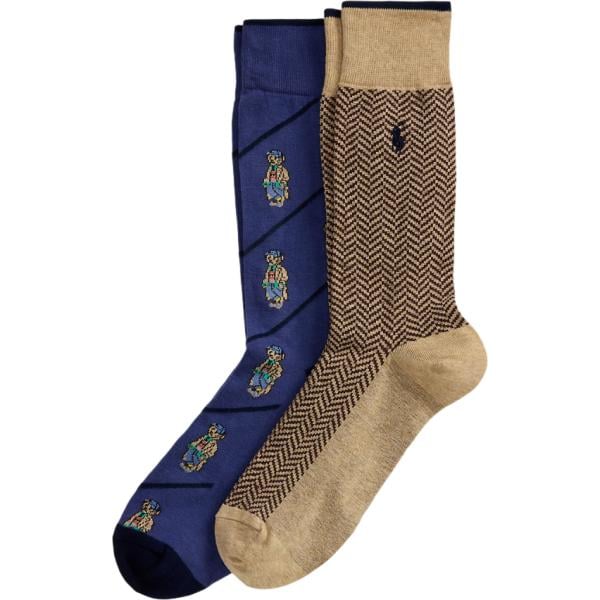 Calzino da uomo in blu scuro a righe lungo Polo Ralph Lauren