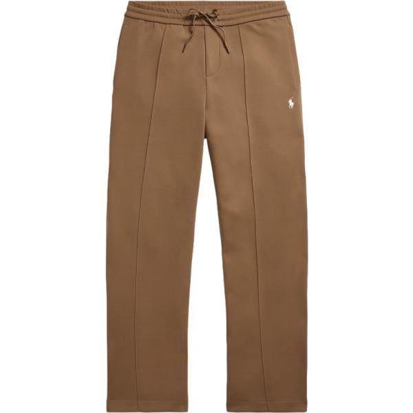 Pantaloni da uomo in marrone scuro lavorato a maglia con coulisse in cotone Polo Ralph Lauren