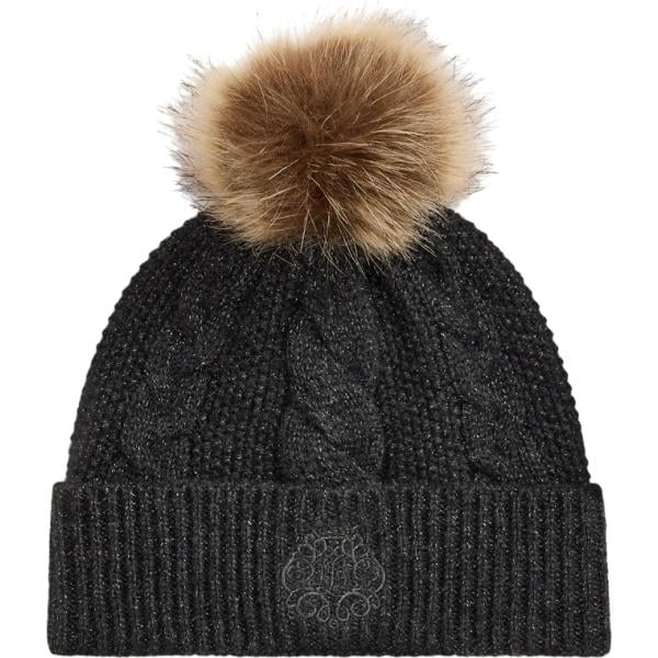Beanie da donna in nero pece in lana Lauren