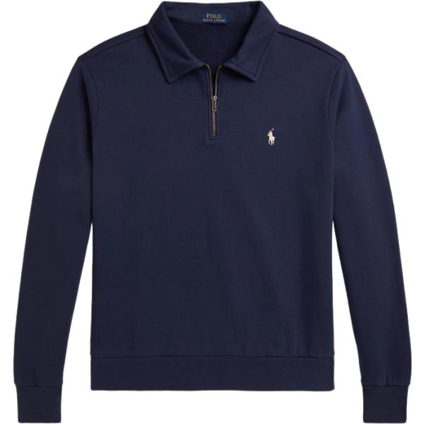 Felpa da uomo in blu scuro in pile Polo Ralph Lauren