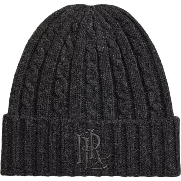 Beanie da donna in nero pece in lana Lauren