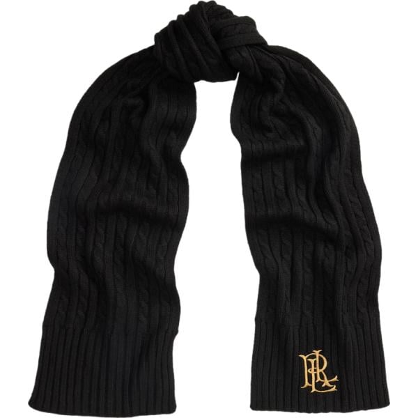 Sciarpa da donna in nero pece in lana Lauren