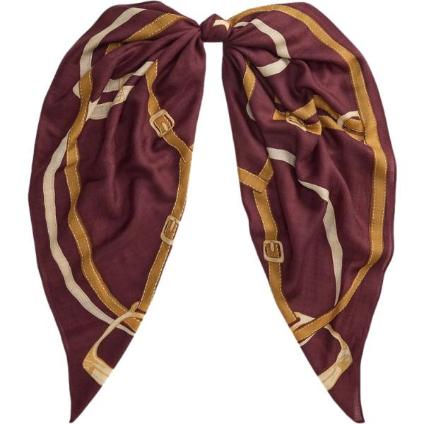 foulard Lauren marrone con stampe