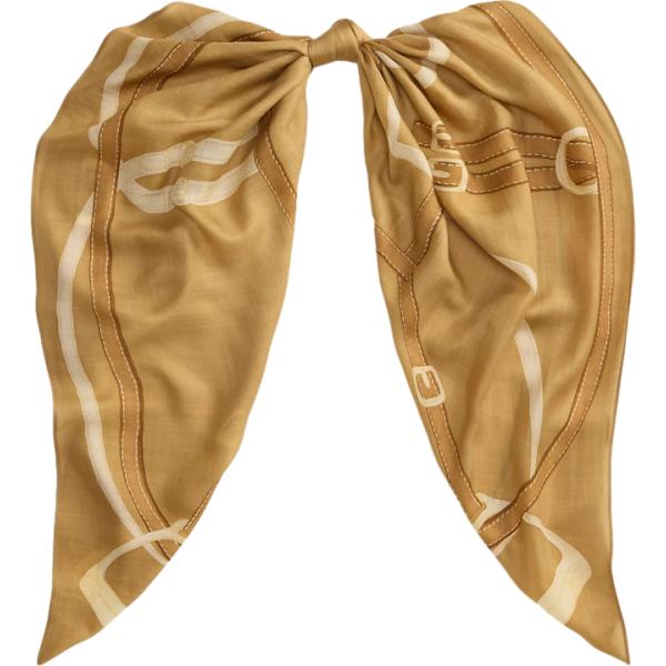 foulard Lauren marrone con stampe