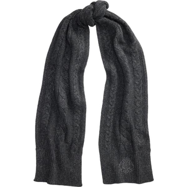 Sciarpa da donna in grigio scuro effetto laminato in lana Lauren