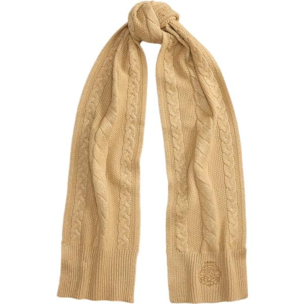 Sciarpa da donna in marrone chiaro effetto laminato in lana Lauren