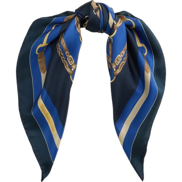 foulard Lauren blu con stampe