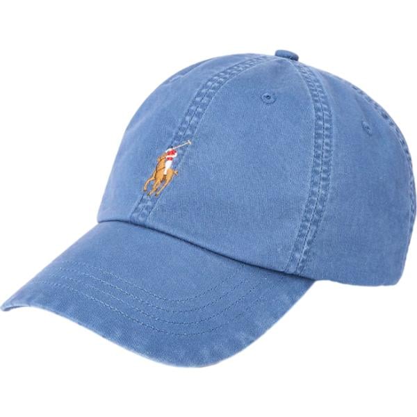 Cappello con visiera da uomo in blu medio con fibbia in pelle Polo Ralph Lauren