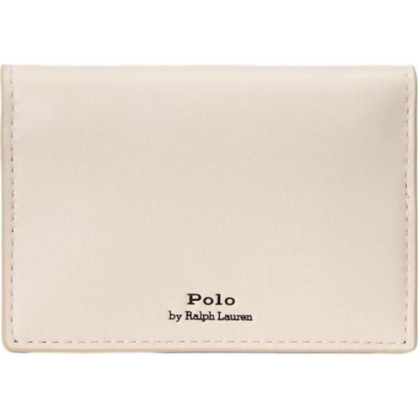 Portafoglio da donna in bianco avorio in pelle Polo Ralph Lauren