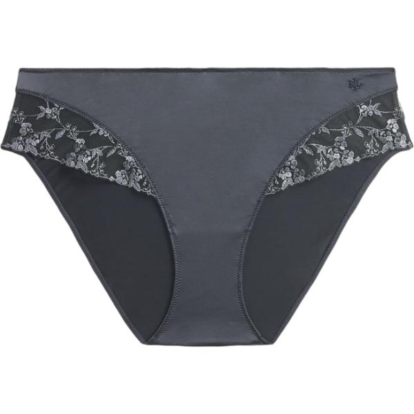 Culotte da donna in grigio scuro a fiori effetto lucido corto Lauren
