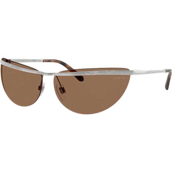 Occhiali da sole da donna in marrone scuro effetto lucido in metallo Ralph Lauren
