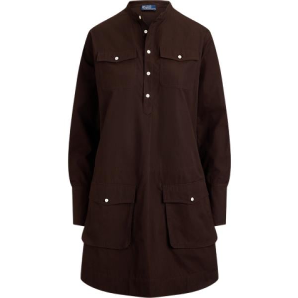 Vestito chemisier da donna in marrone scuro Polo Ralph Lauren Polo Ralph Lauren