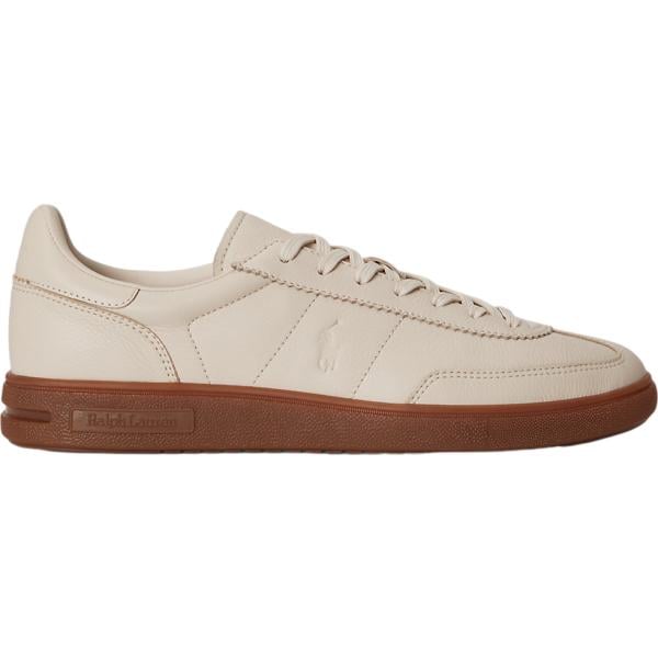 Sneakers da uomo in grigio chiaro in pelle Polo Ralph Lauren