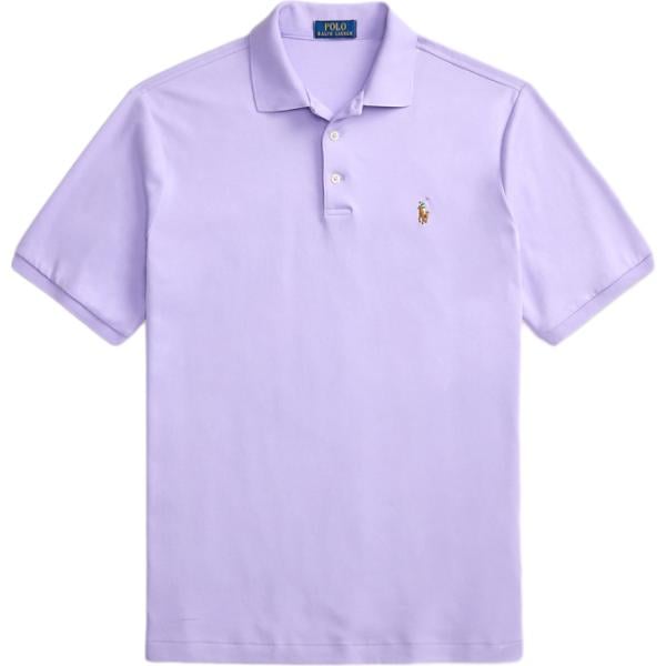 Polo da uomo in viola chiaro in cotone Polo Ralph Lauren