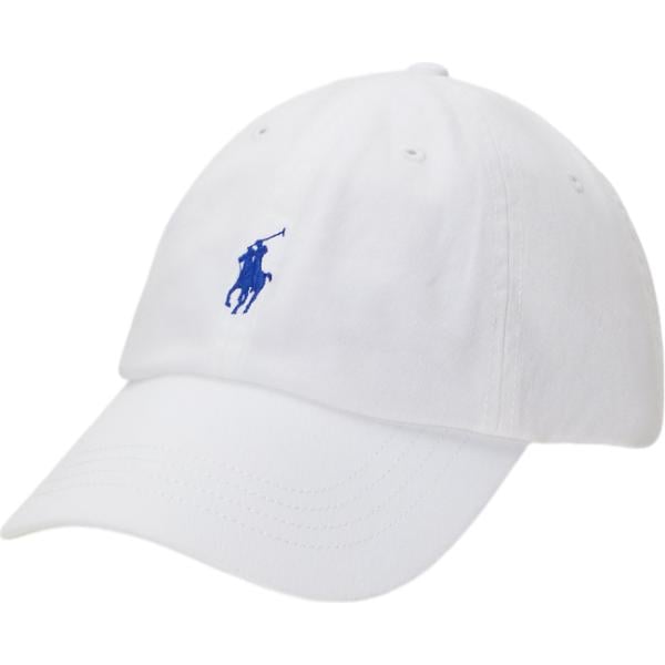 Cappello con visiera da uomo in bianco neve con fibbia in cotone Polo Ralph Lauren Polo Ralph Lauren