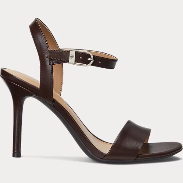 sandali in pelle Lauren marrone