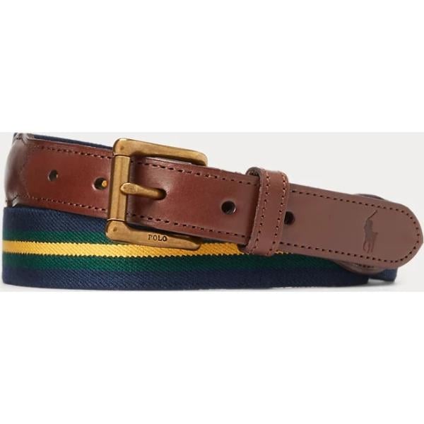 cinture Polo Ralph Lauren marrone a righe