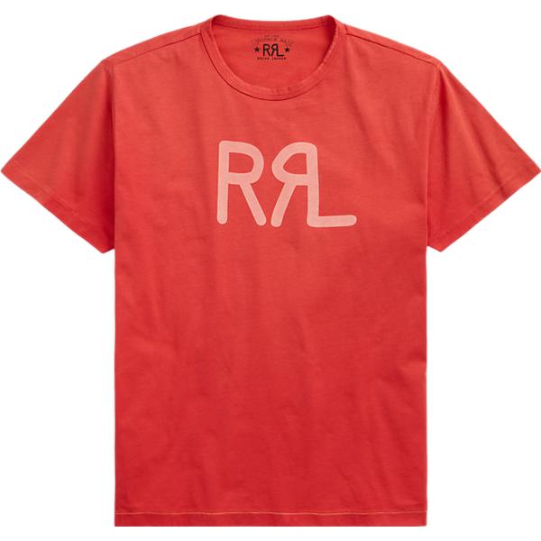 t-shirt Rrl rosso con stampe