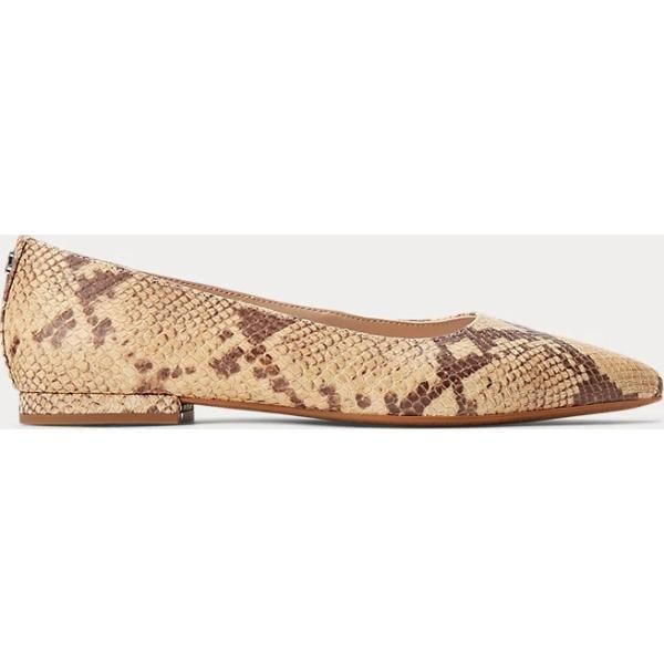 ballerine Lauren marrone serpente
