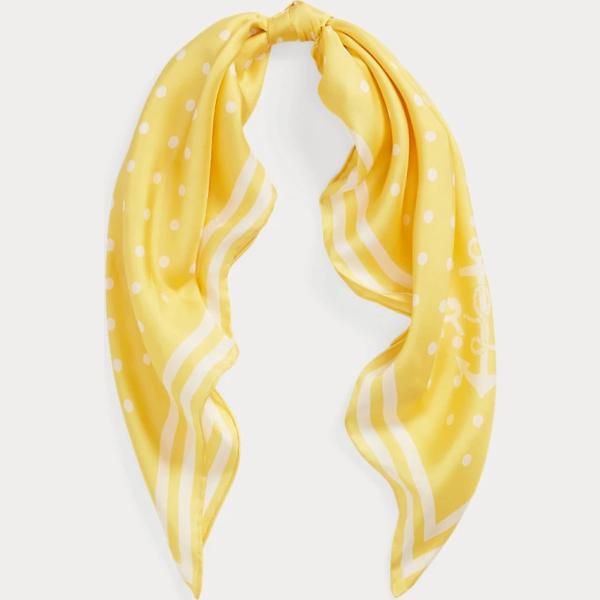 foulard Lauren giallo a pois