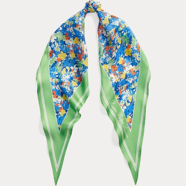 foulard Lauren verde a fiori