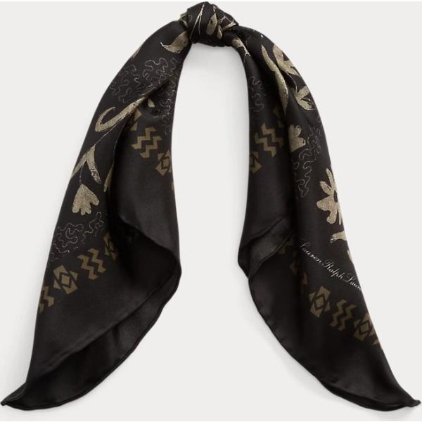 foulard Lauren nero a fiori