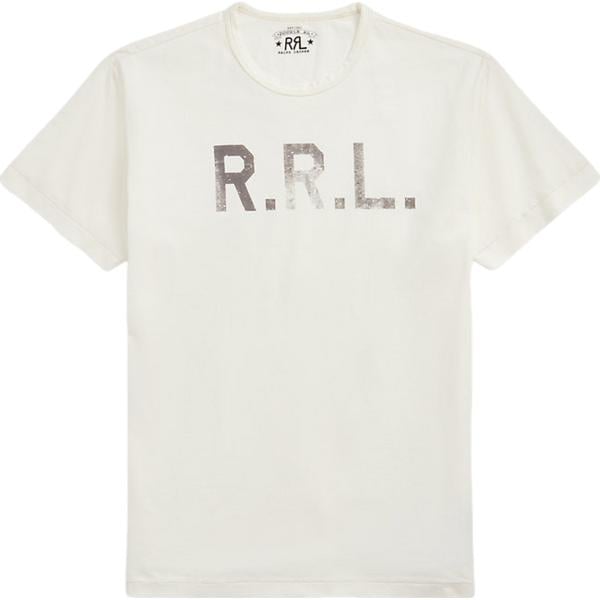 t-shirt Rrl bianco con stampe